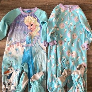 Girls Disney Elsa footie pajamas